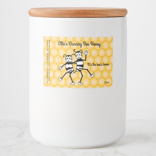 Étiquette de pot de miel personnalisable (Devant)