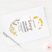 Étiquette de pot de miel Queenline 32 oz Watercolo (Enveloppe)