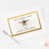 Étiquette de pot de miel Rucher Abeille d'or (Enveloppe)