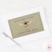 Étiquette de pot de miel Rucher Abeille Verte (Enveloppe)