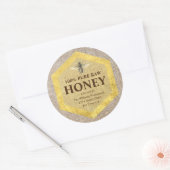 Étiquette de pot de miel rustique Nom d'abeille à  (Enveloppe)