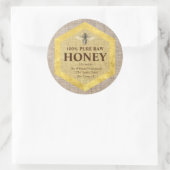 Étiquette de pot de miel rustique Nom d'abeille à  (Sac)
