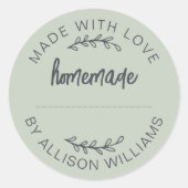 Étiquette de pot de nourriture maison faite avec a (Devant)