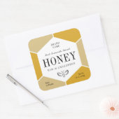 Étiquette de pot de produit de miel brut naturel d (Enveloppe)