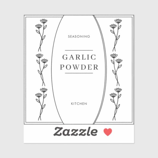 Étiquette de pot de rangement d'assaisonnement de  (Feuille)