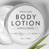 Étiquette de pot de scrub pour lotion corporelle m