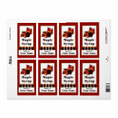 Étiquette de pot de sirop d'érable (Feuille entière)