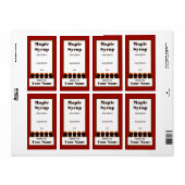 Étiquette de pot de sirop d'érable 2 (Feuille entière)