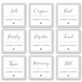 Étiquette de pot d'épices de cuisine étanche à la  (Devant)