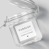 Étiquette de pot d'épices de cuisine étanche simpl