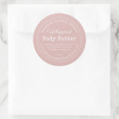 Étiquette de pot en rose pour beurre corporel arti (Sac)