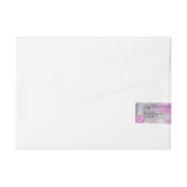 Étiquette de pot enveloppante de fleurs roses et v (Dos)