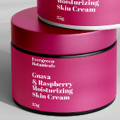 Étiquette de pot moderne à eau rose chaud