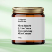 Étiquette de pot moderne blanc imperméable cosméti