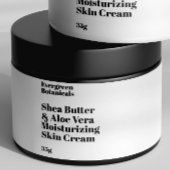 Étiquette de pot moderne blanc imperméable cosméti