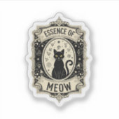 Étiquette de potion de chat - Essence de Meow Vint (Devant)