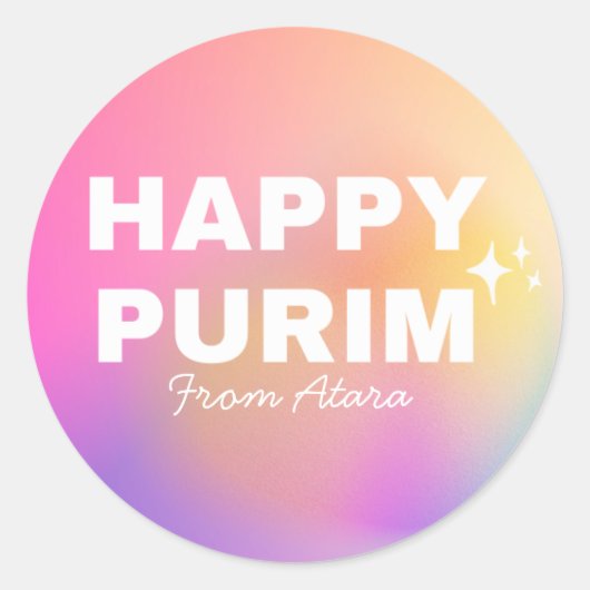 Étiquette de Pourim pour filles (Devant)