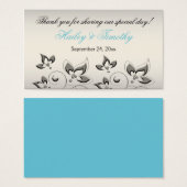 Étiquette de préférence Argent, Aqua et Noir Flora (Devant & derrière)