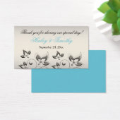 Étiquette de préférence Argent, Aqua et Noir Flora (Bureau)