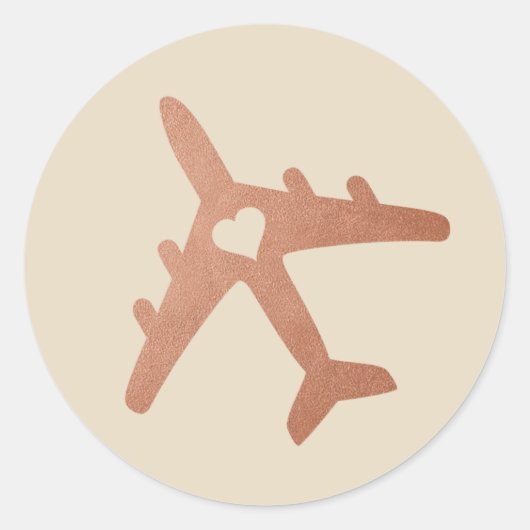 Étiquette de préférence de l'avion en cuivre - COU (Devant)