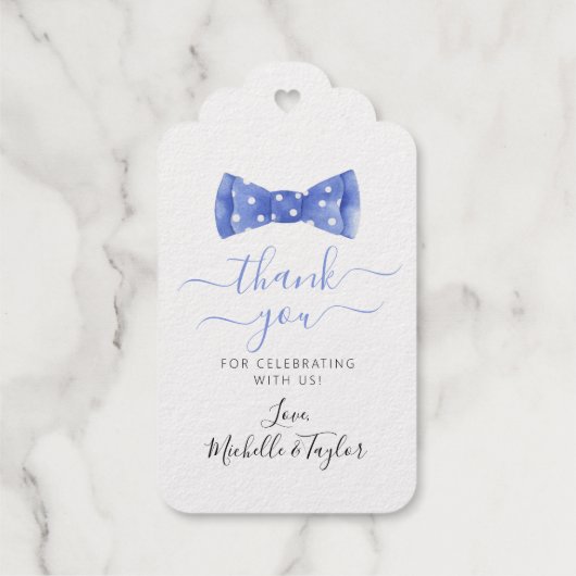 Étiquette de préférence du Baby shower de Cravate  (Verso)