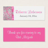 Étiquette de préférence du Bat mitzvah Winter Wond (Devant & derrière)