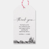 Étiquette de préférence du Merci Mariage Skyline d (Dos)