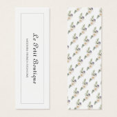 Étiquette de Présentation Blanche avec Nom d'Entre (Devant & derrière)