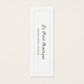Étiquette de Présentation Blanche avec Nom d'Entre (Devant)