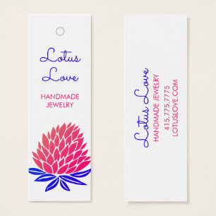 Étiquette de présentation fleur de lotus pour bijo