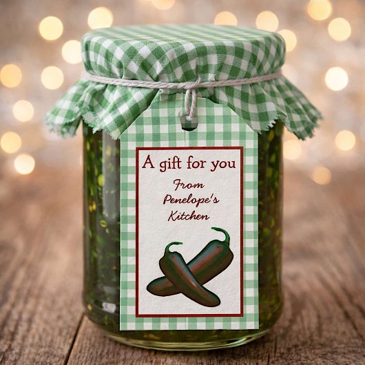 Étiquette de présentation pour gelée de jalapeño m