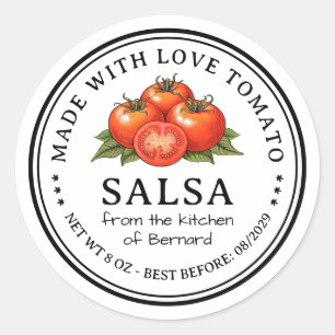Étiquette de préservation de salsa de tomate
