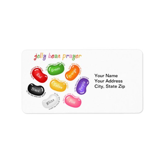 Étiquette de prière Jelly Bean (Devant)
