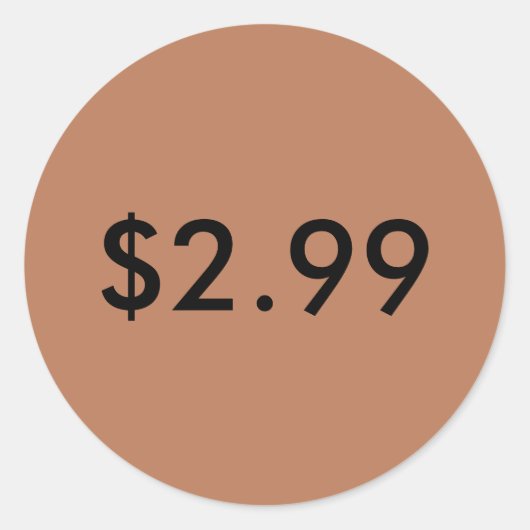 Étiquette de prix (Devant)