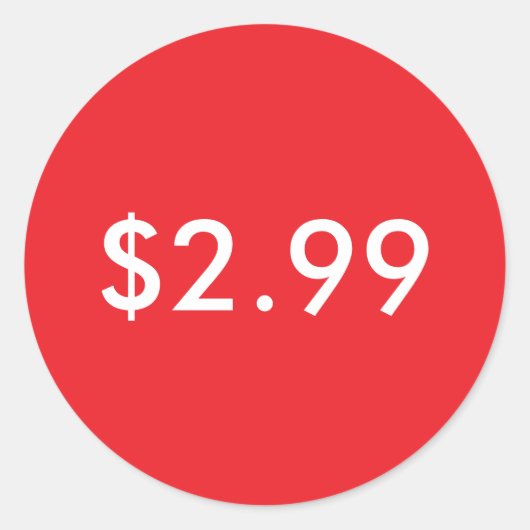 Étiquette de prix (Devant)