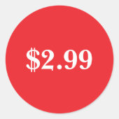 Étiquette de prix (Devant)