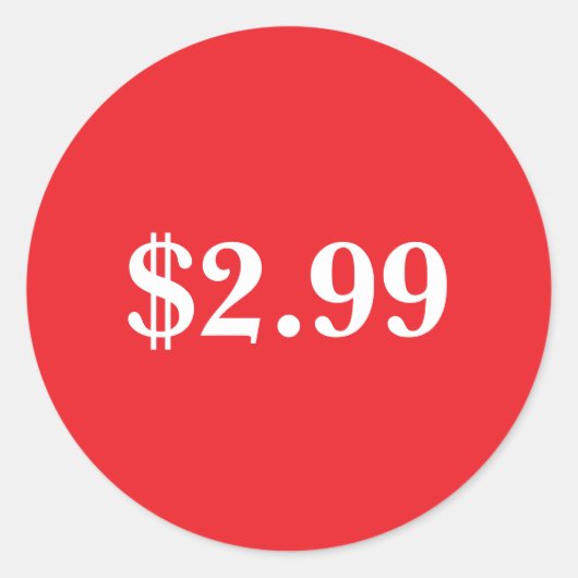 Étiquette de prix (Devant)