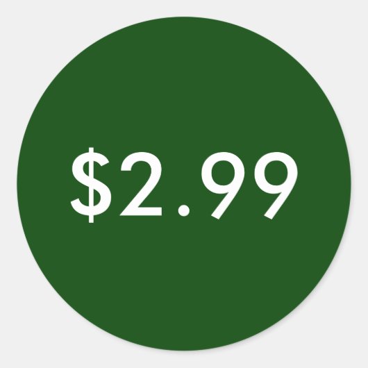 Étiquette de prix (Devant)