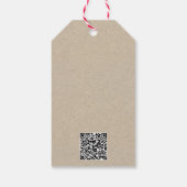 Étiquette de prix à code QR en papier marron fait (Dos)