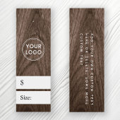 Étiquette de prix à l'aspect de bois brun