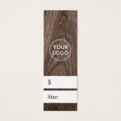 Étiquette de prix à l'aspect de bois brun (Devant)