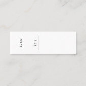 Étiquette de prix à l'écriture manuscrite chic (Dos)