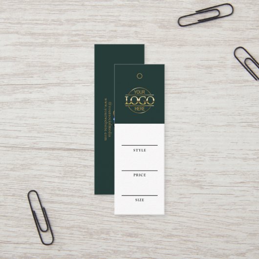 Étiquette de prix avec logo d'entreprise Simple Gr (Devant/Arrière en situation)