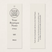 Étiquette de prix avec logo vintage (Devant & derrière)