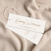 Étiquette de prix Chic Gold Signature Script Cream