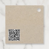 Étiquette de prix code QR marron fait main avec am (Dos)