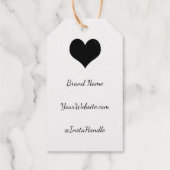 Étiquette de prix Coeur de vos informations commer (Verso)