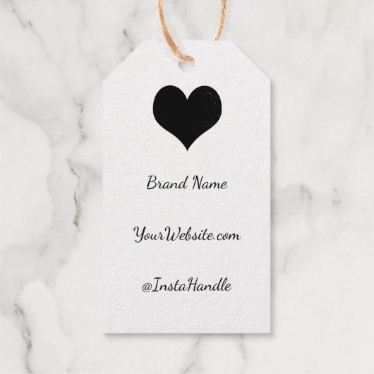 Étiquette de prix Coeur de vos informations commer (Verso)