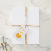 Étiquette de prix Coeur de vos informations commer (Avec de la ficelle)