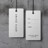 Étiquette de prix d'affichage blanc simple